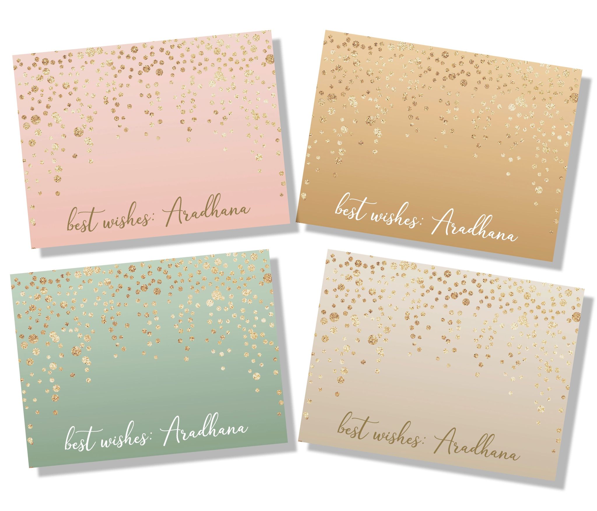Gift Cards - Gliterati-3" x 2"  - 24 cards