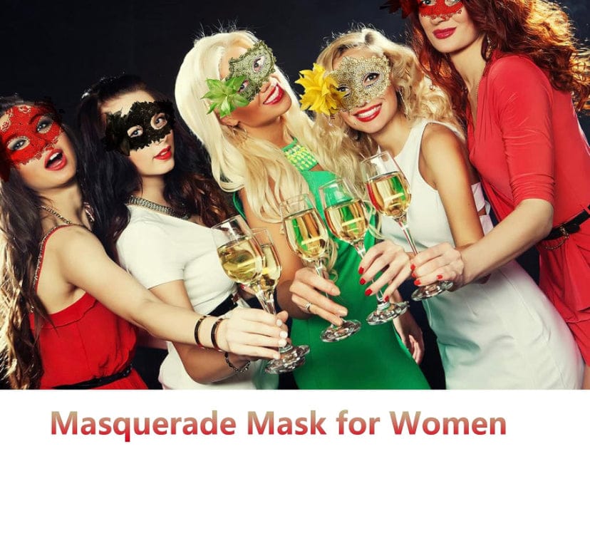 Golden Sequin Mask with Yellow Flower