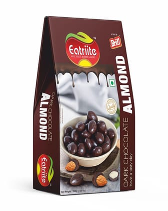 Eatriite Almond Dark Chocolate Dark-Chocolate Coated Whole Badam), 200 gm