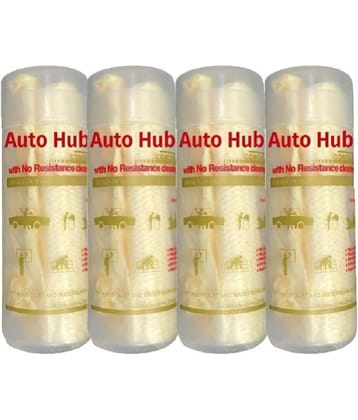 Auto Hub Yellow 900 GSM Chamois Cloth For Automobile ( Pack of 4 )