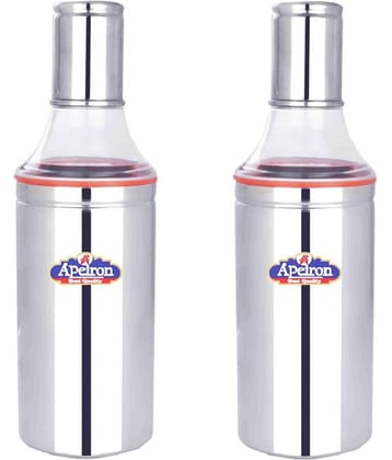 APEIRON - Steel Silver Oil Container ( Set of 2 - 1000 )