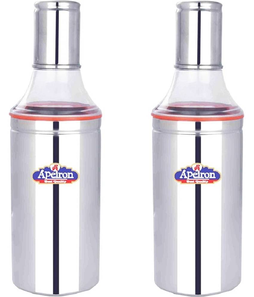 APEIRON - Steel Silver Oil Container ( Set of 2 - 1000 )