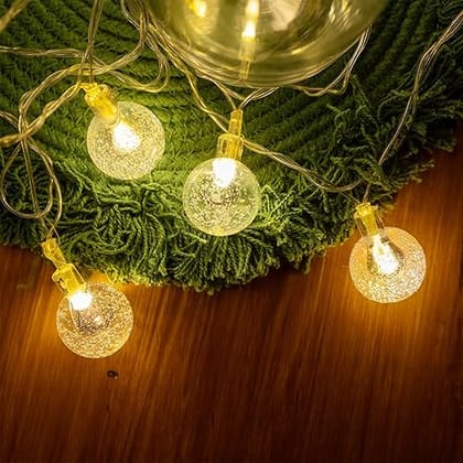Party Propz LED Crystal Ball Lights for Home Decoration 3.5m 14 LED Warm White