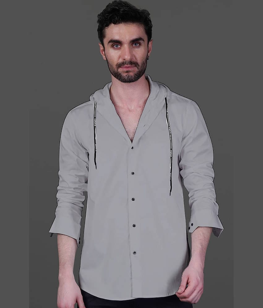 Bluedove Cotton Blend Hooded Men's Sweatshirt - White ( Pack of 1 )