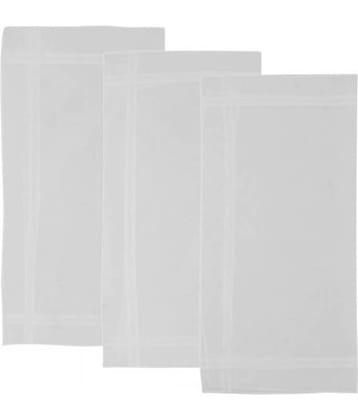 Tahiro White Cotton Handkerchiefs - Pack Of 3