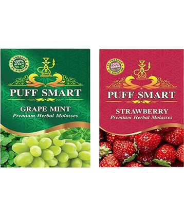 puffsmart hookah  grape mint & strawberry.pack of 2 & 50gms each.
