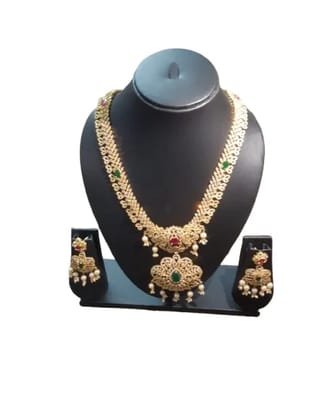 SWATHI One Gram Gold Set Stunning and Affordable SWATHI One Gram Gold Set Stunning and Affordable