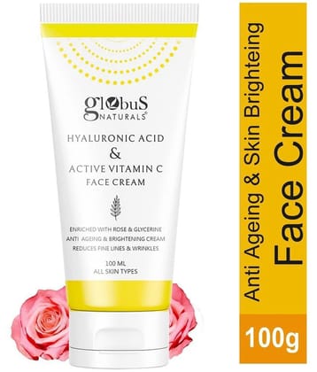 Globus Naturals Hyaluronic Acid & Vitamin C Face Cream, 100ml