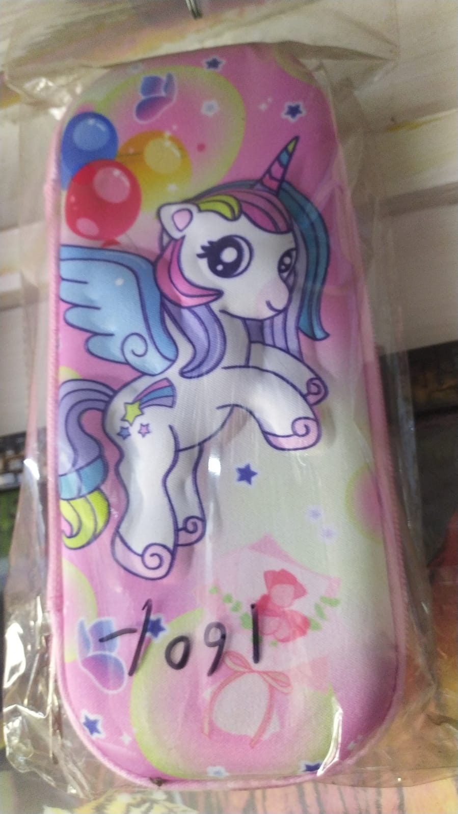 3D Embossed Unicorn Hard Shell Pencil Case