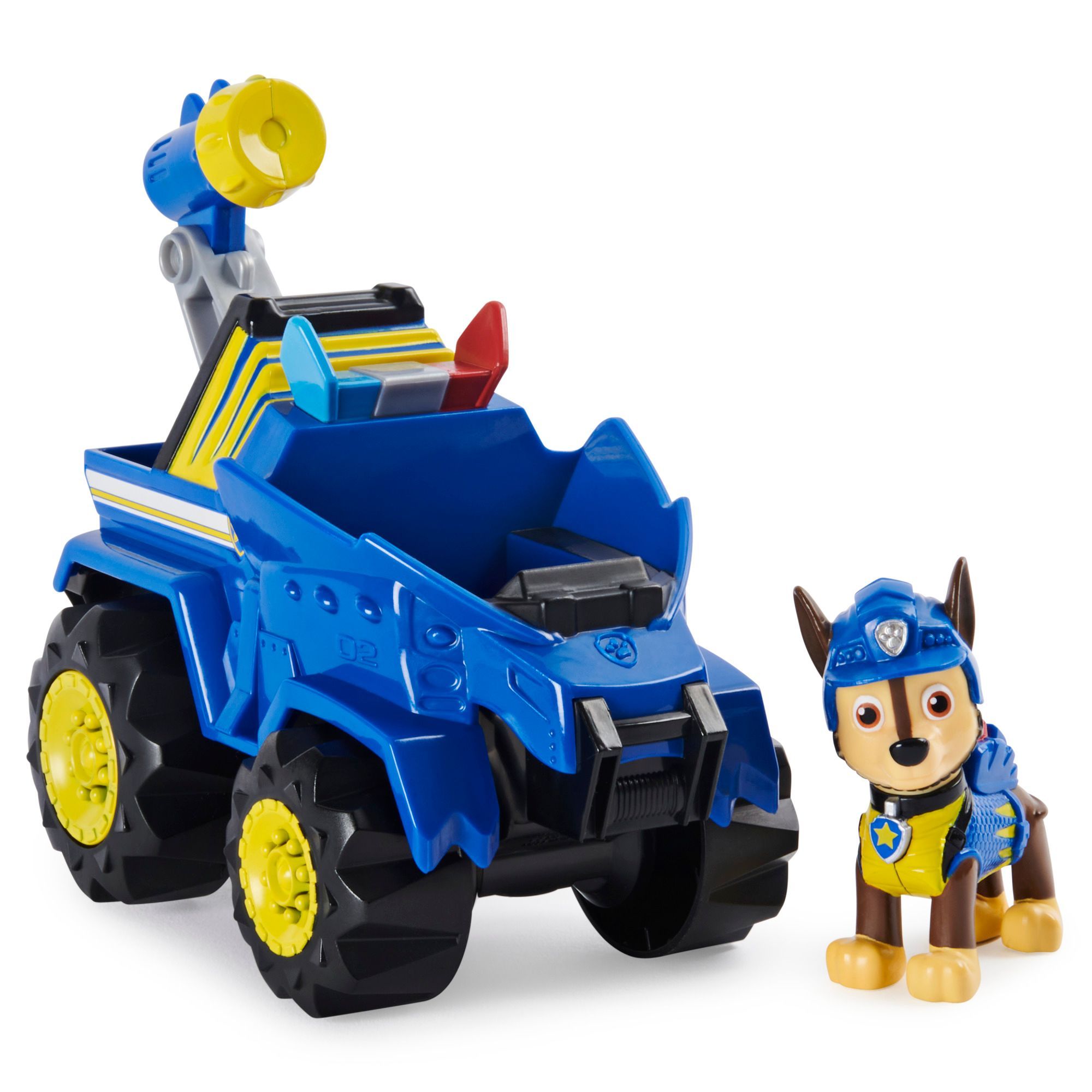 Paw Patrol Dino Rescue Chaseâ's Deluxe Rev Up Vehicle For Kids 3 Years and Above