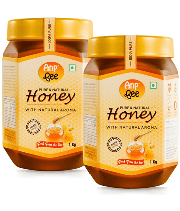 ANP BEE 100% Pure NMR Tested Honey Raw Natural Honey 1 kg Pack of 2