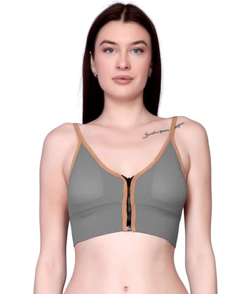 3Mads Pack of 1 Nylon Lightly Padded Bralette Bra For Women ( Green )