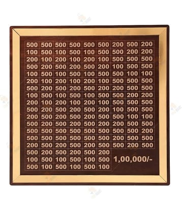 SKYVILLA Wood Brown Piggy Bank ( Pack of 1 )