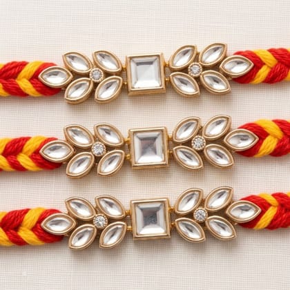 Traditional Embellished Stone Rakhi (1 piece)