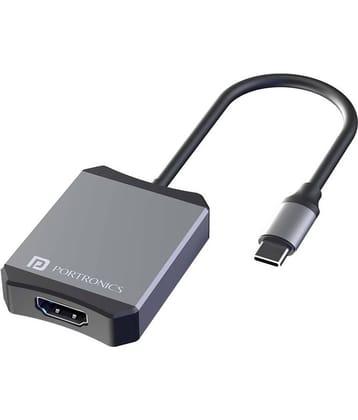 Portronics 1 port USB Hub ype-C to HDMI Adapter with 4K