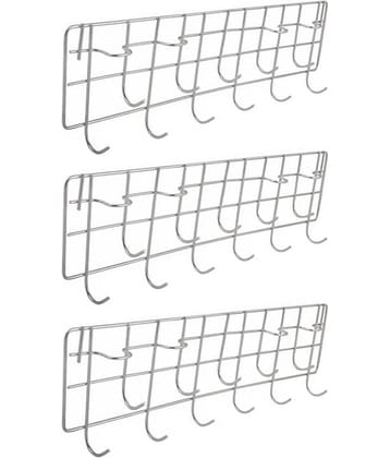 OC9 Silver Stainless Steel Storage Racks ( Pack of 3 )