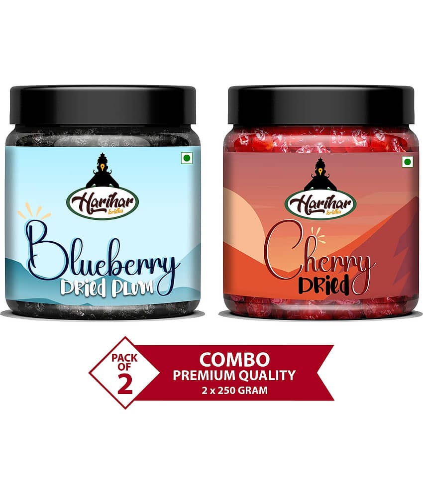 HARIHAR KRIDHA Mixed Fruits Dehydrated Fruits Combo - Blueberry & Cherry Pack of 2
