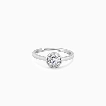 Silver Zircon Sunrise Ring
