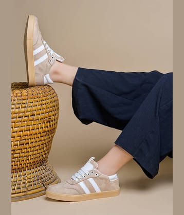 Shoetopia Cream Women's Sneakers