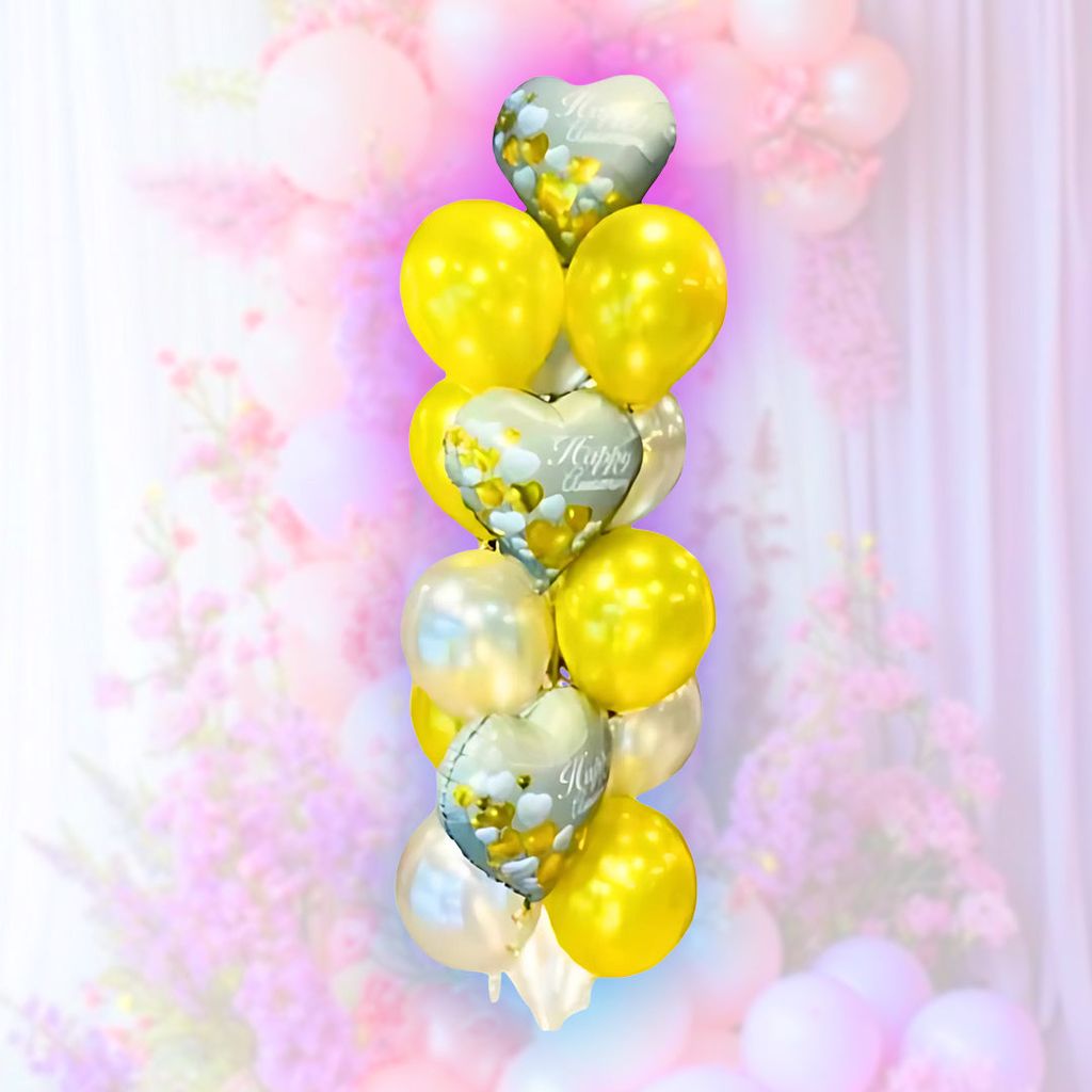 Happy Anniversary Balloon Bouquet - Flowers | Buy online on ZillyBuy