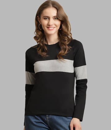 Fabflee Women Cotton Colorblock Regular Fit Round Neck T-Shirt ( Mustard )