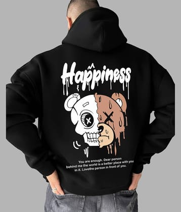 AUSK Fleece Hooded Men's Sweatshirt - Black ( Pack of 1 )