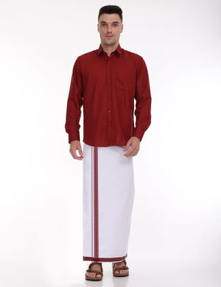 Maroon Cool Club Full Sleeve Double Set - 31006-38