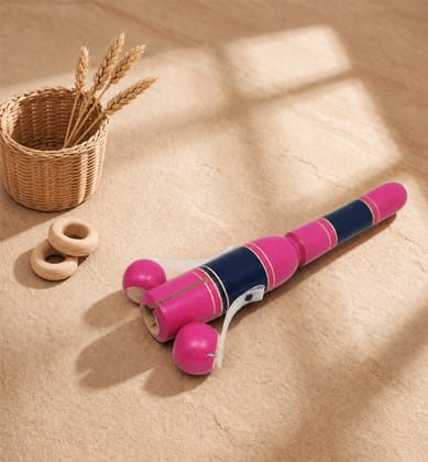 Handcrafted Lacquerware Wooden Chatkora Rattle Toy