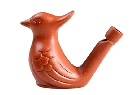 Terracotta Handmade Clay Bird Water Whistle Terracotta Bird Children Toy Vintage Style