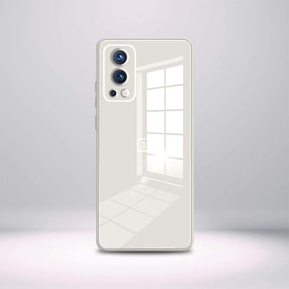 OnePlus Nord 2 Aqua Square Tempered Glass Case-White