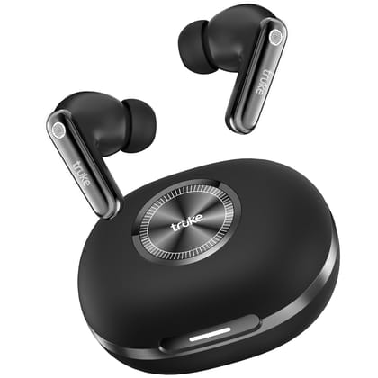 truke New Launch Mega 10 True Wireless in Ear Earbuds W/ 24-Bit Lossless Spatial Audio, 70H Battery Fast Charge Buds, Dual Pairing, 13mm Drivers TWS, Low Latency(40ms), Matte Finish, ENC (Jet Black) truke New Launch Mega 10 True Wireless in Ear Earbuds W/ 24-Bit Lossless Spatial Audio, 70H Battery Fast Charge Buds, Dual Pairing, 13mm Drivers TWS, Low Latency(40ms), Matte Finish, ENC (Jet Black)