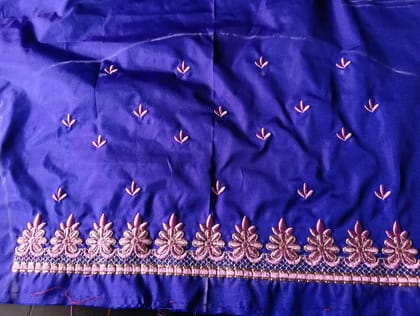 Unique Blue Computer Design Blouse Piece