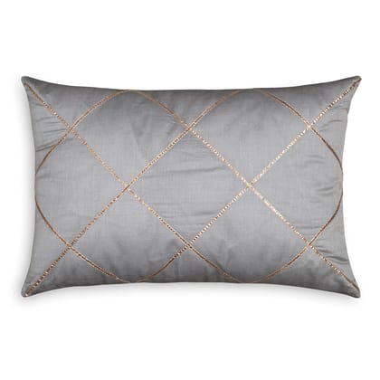 Chanderi with Gota Cushion - 12x18