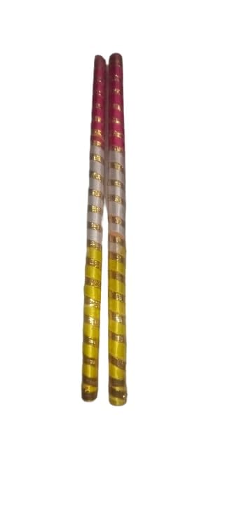 Handcrafted Multicolor Dandiya Sticks: Perfect Navratri Festival Gift (Pair of 2)