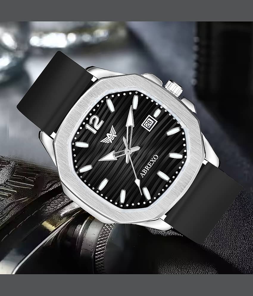 Abrexo Black Silicon Analog Men's Watch