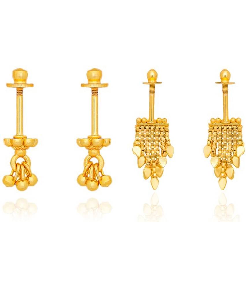 LUV FASHION Gold EarCuff Earrings ( Pack of 2 )