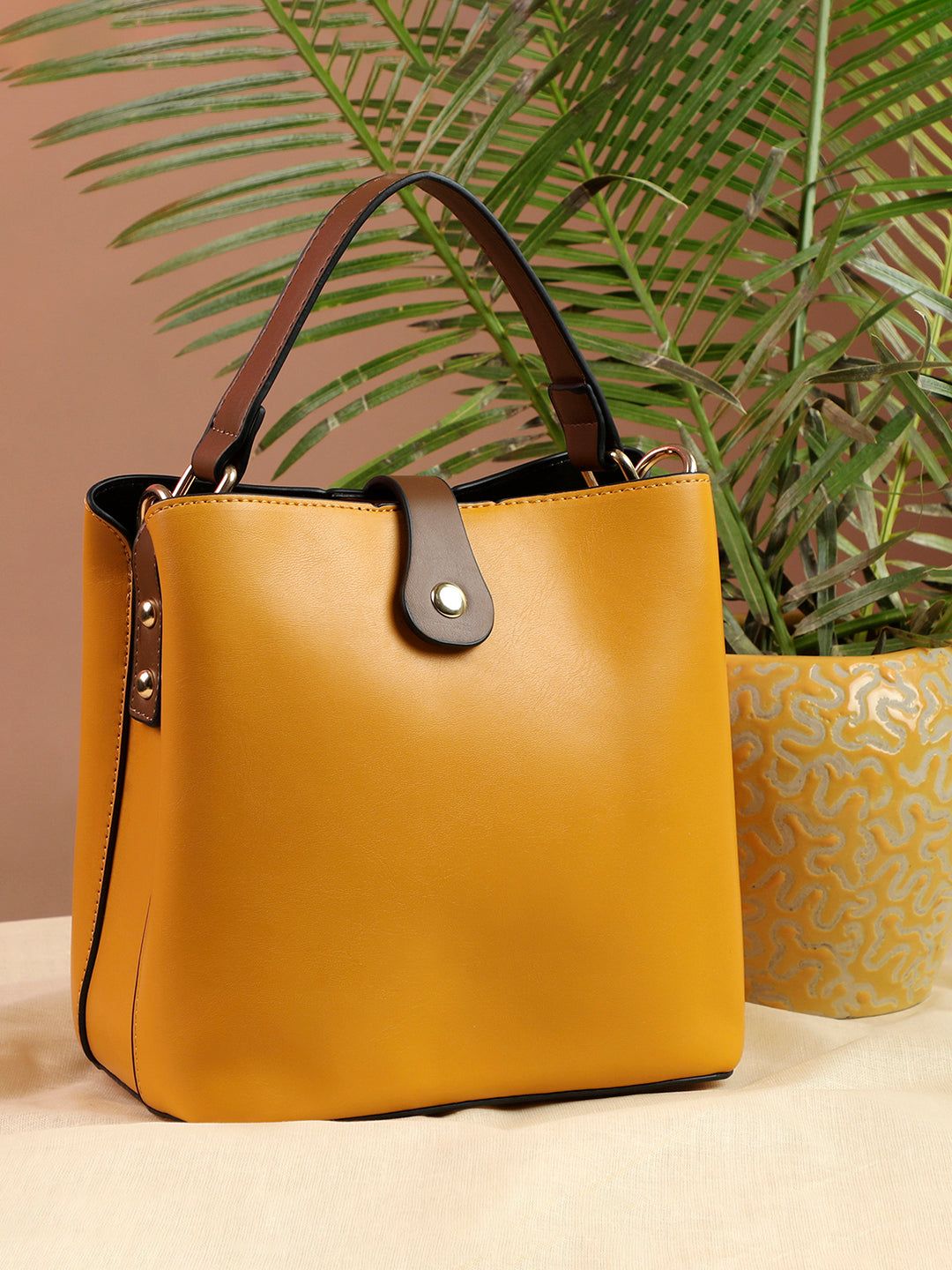 Celina Yellow Tote Bag-Handheld Bag