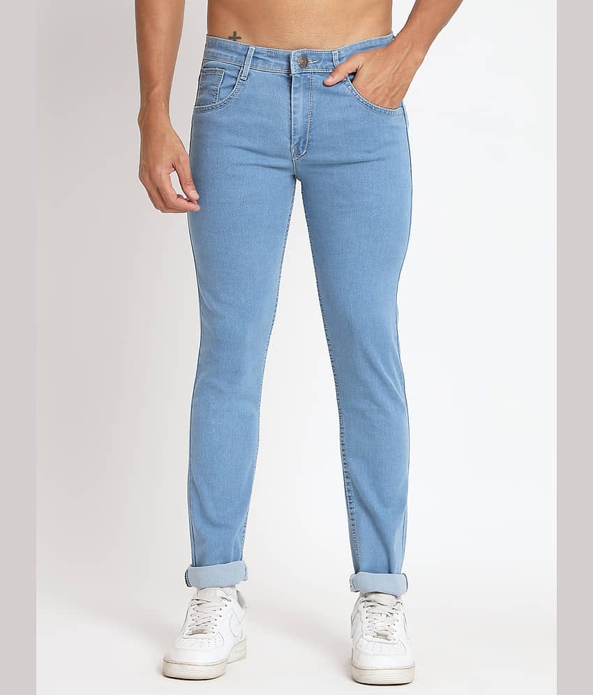 RAGZO Slim Fit Cuffed Hem Men's Jeans - Blue ( Pack of 1 )