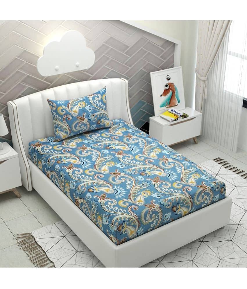 Apala Microfiber Single Bedsheet ( Sky Blue )