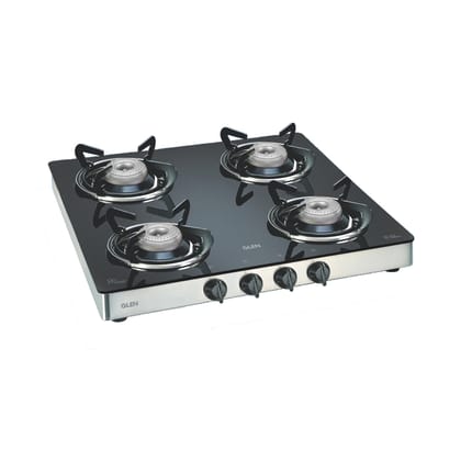 4 Burner Glass Gas Stove with Aluminium Alloy Burners (CT1043GTAL)