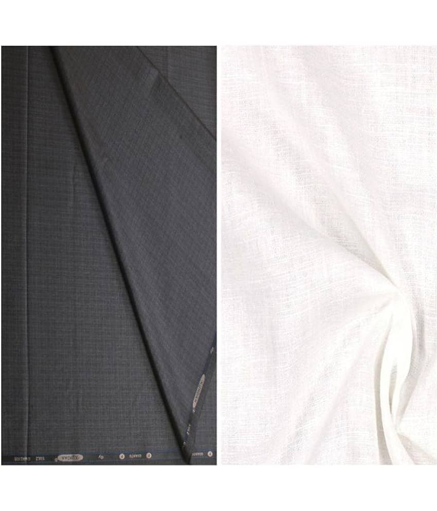 KUNDAN SULZ GWALIOR Multi 100 Percent Cotton Unstitched Shirts & Trousers 1 Pant and Shirt Piece