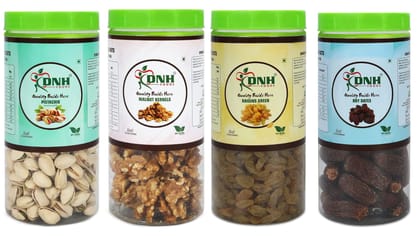 DRY FRUITS COMBO 600 GRAMS  PACK  150G X 4 PC
