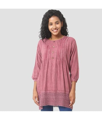 PP Kurtis Women's Rayon Regular Top ( Pink )