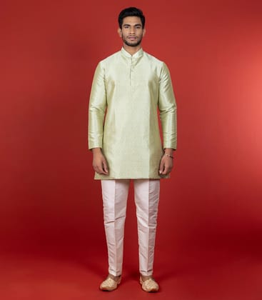 Pastel Green Short Kurta -Light Green-40 / Light Green