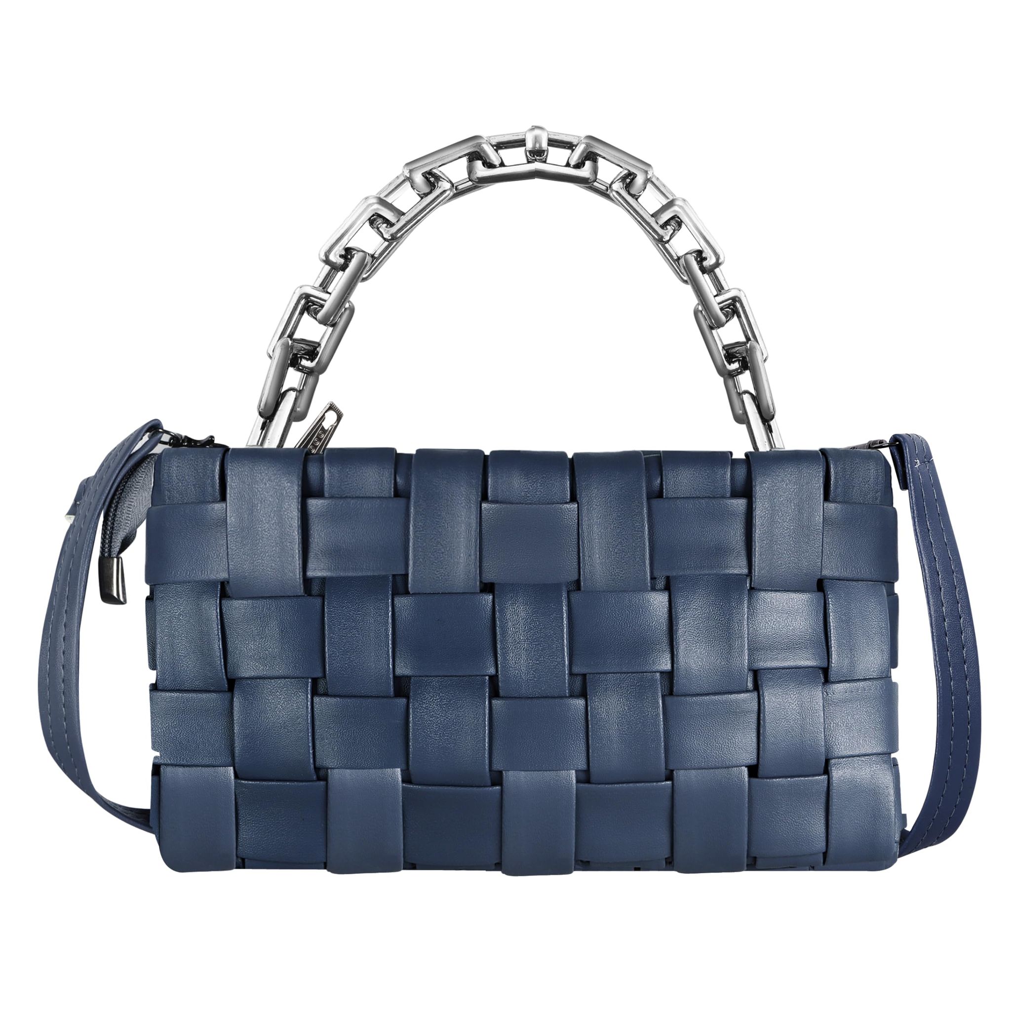 Blue Designer Faux Leather Handbag For Women And Girls HB33