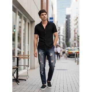 Casualbud Brown Men's Cotton Regular Fit Shirt