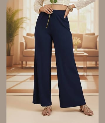 DTR FASHION Women Cotton Blend Wide Leg Trousers ( Grey )