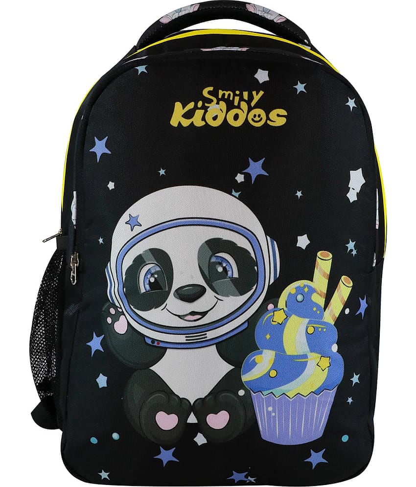 Smily Kiddos 20 Ltrs Black Polyester College Bag