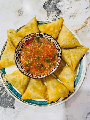 Aloo Samosa + Aloo Sabzi