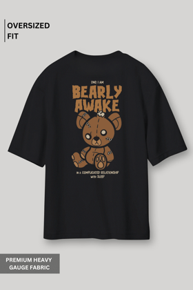 Bearly Awake - Oversized t-shirt-XS